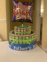 Load image into Gallery viewer, Fathers Day lottery ticket money cake