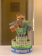 Load image into Gallery viewer, Fathers Day lottery ticket money cake