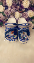 Load image into Gallery viewer, Denim /Leather bling croc