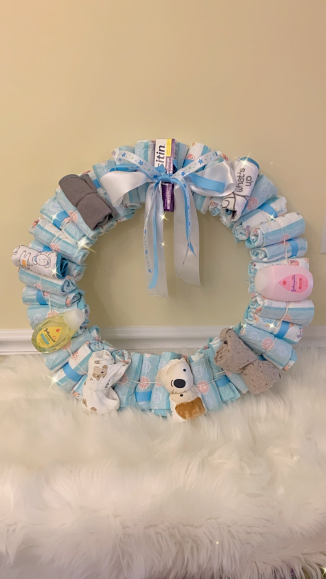 Baby Diaper Wreath for Boys buy Space