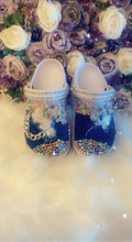 Load image into Gallery viewer, Denim /Leather bling croc