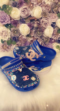 Load image into Gallery viewer, Denim /Leather bling croc