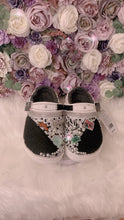 Load image into Gallery viewer, Denim /Leather bling croc